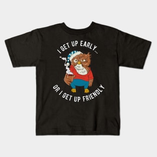 Sleepy Coffee Owl Kids T-Shirt